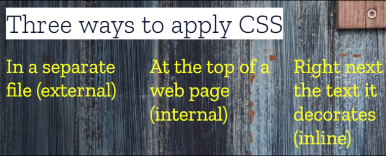 3 types CSS