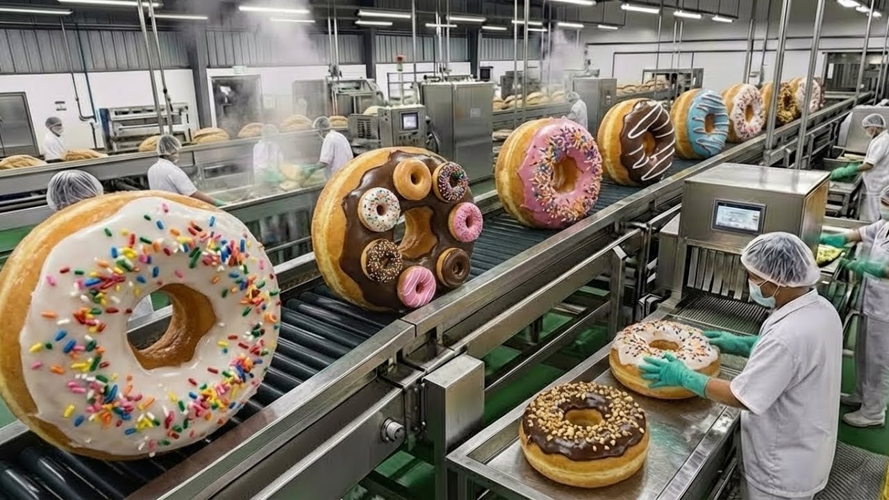 After baking donuts